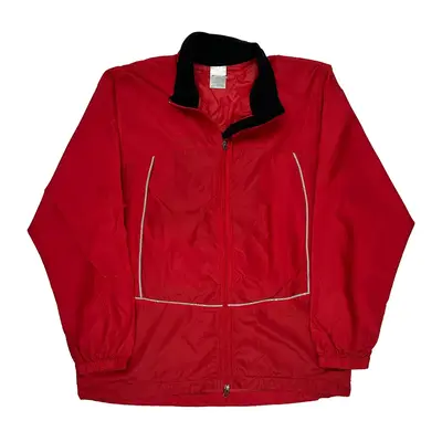 Nike Windbreaker - Large Red Polyester