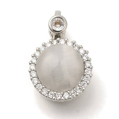 Brass Micro Pave Cubic Zirconia Pendants