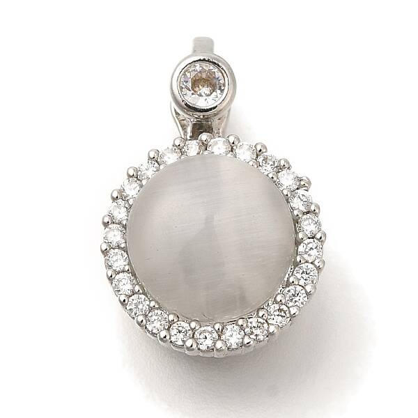 Brass Micro Pave Cubic Zirconia Pendants