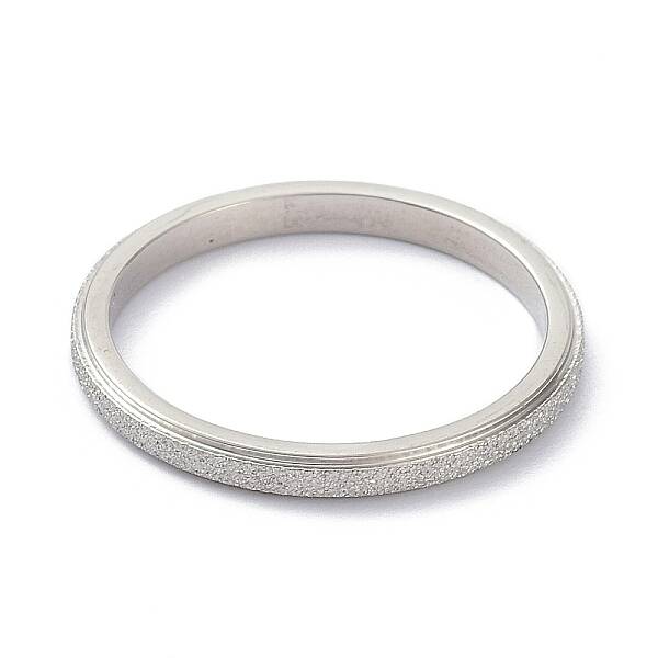 Non-Tarnish 2mm Matte Plain Dome Finger Ring for Girl Women
