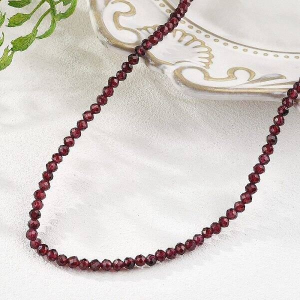 Natural Garnet Beaded Necklaces