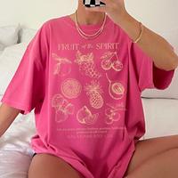 Comfort Colors Fruit of the Spirit Christian Merch T-Shirt, Trendy Aesthetic Bible Verse Shirt, Beach Tee, Youth Group Shirts...