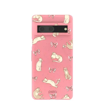 Bubblegum Pink Purrfection Google Pixel 7 Case