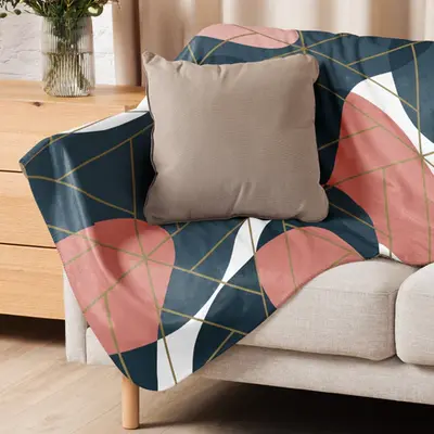 Chic Harmony - Contemporary Sherpa Blanket