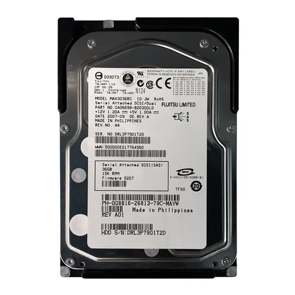 G8816 Dell 36GB 3Gb/s SAS 15000 3.5-inch 16MB Hard Drive