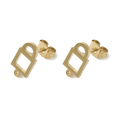 Ion Plating(IP) 304 Stainless Steel Stud Earring Findings