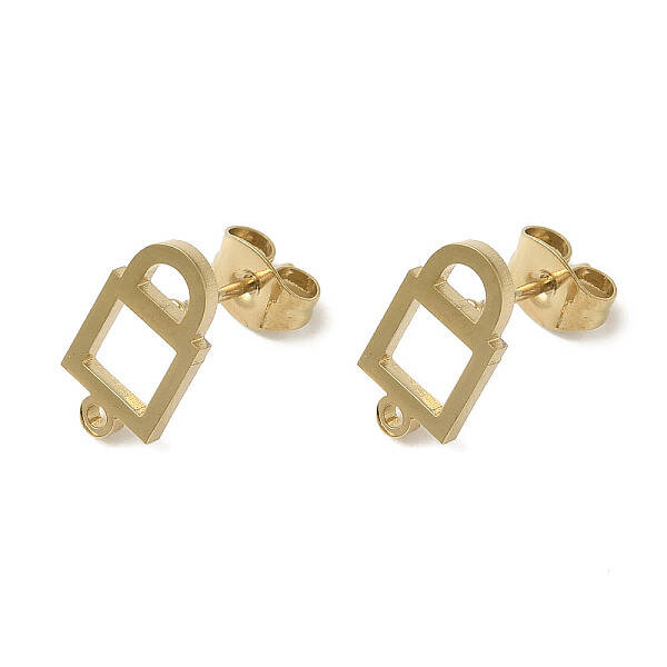 Ion Plating(IP) 304 Stainless Steel Stud Earring Findings