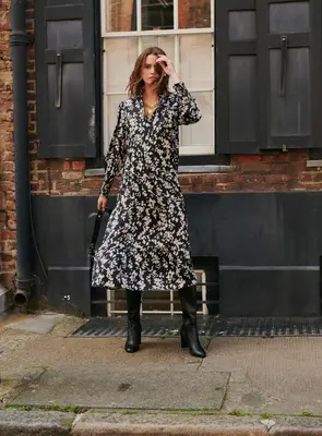 Dress Roberta Roberta Floral Noir | Color: NOIR | Size: M