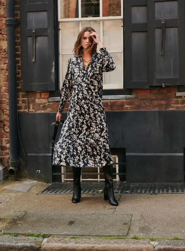 Dress Roberta Roberta Floral Noir | Color: NOIR | Size: M