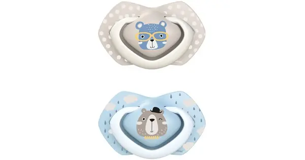 Canpol babies Bonjour Paris B 6-18 m pacifier Blue 2 pcs