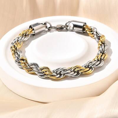 304 Stainless Steel Rope Chain Bracelets for Women