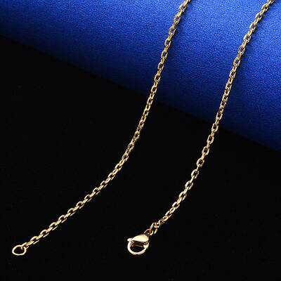 PVD Vacuum Plating 304 Stainless Steel Cable Chain Necklace