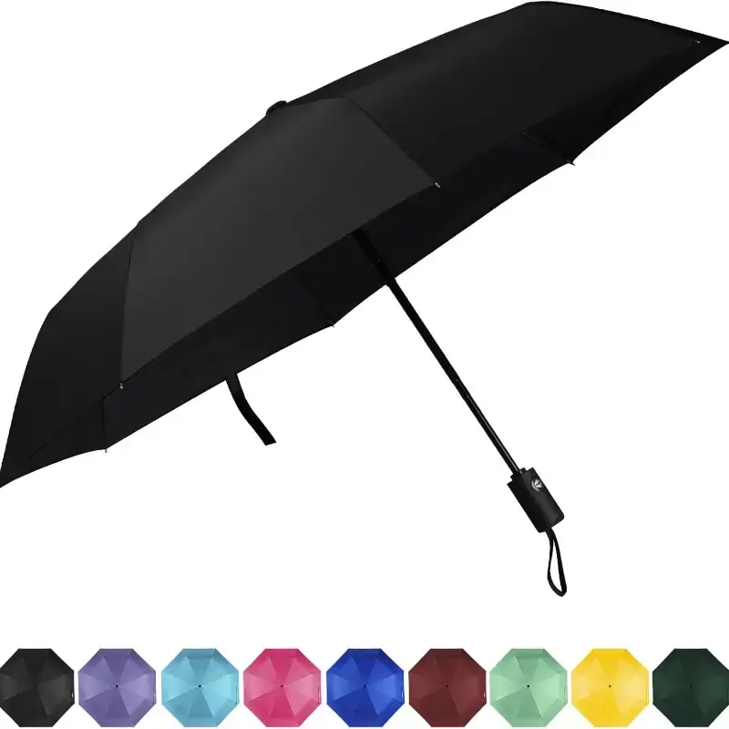 Windproof Travel Umbrella, Automatic Umbrellas for Rain, Portable & Compact Umbrella for Backpack, Sun Umbrella for Walking, ...