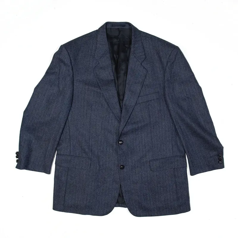 BURTON OF LONDON Fairlight Blazer Crepe Jacket Blue 90s Mens L