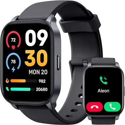 TOOBUR 2.01 Smart Watch for Men Women with Smart Voice Assistant, BT Answer&Make Calls, IP68 Waterproof Swimming Fitness Tr...