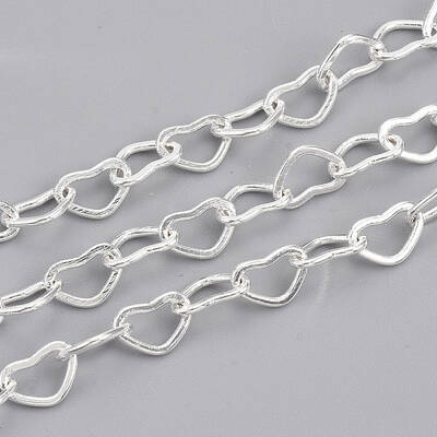 Soldered Brass Covered Iron Heart Chains
