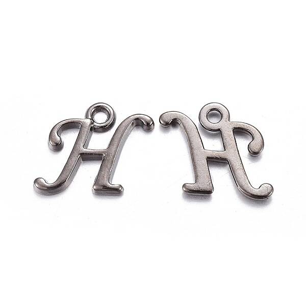 Gunmetal Plated Alloy Letter Pendants