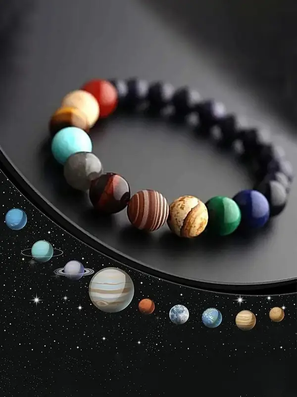 Street Trend Marble Print Beaded Bracelet, Boho Vintage Matching Bracelet, Chic All-match Jewelry As Gift for Friends & Famil...