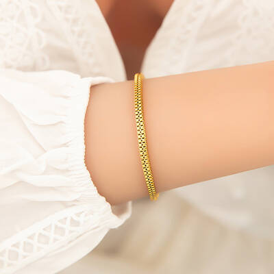 304 Stainless Steel Box Chain Bracelets for Women