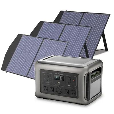 ALLPOWERS 3200W Solar Generator (R3500 + SP027 100W Solar Panel) R3500+3PCS SP027 100W Solar Panel