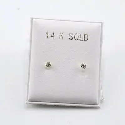 14k Gold Earrings - Simple Design as Displayed in the Image