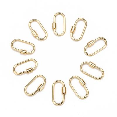 Brass Screw Carabiner Lock Charms
