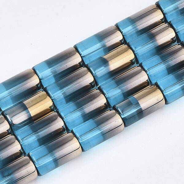 Half Electroplate Glass Beads Strands