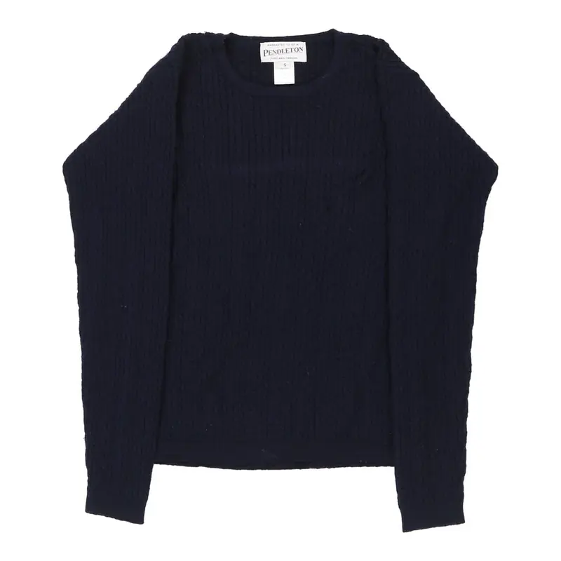 Pendleton Jumper - Small Navy Cotton