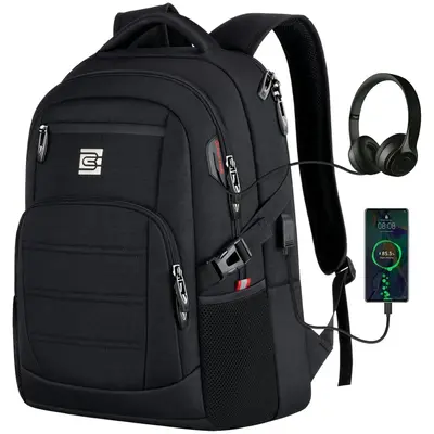 Bruno Cavalli Laptop Backpack #18504 for Men & Women – Business Travel Backpack with USB Charging Port Waterproof Computer ...