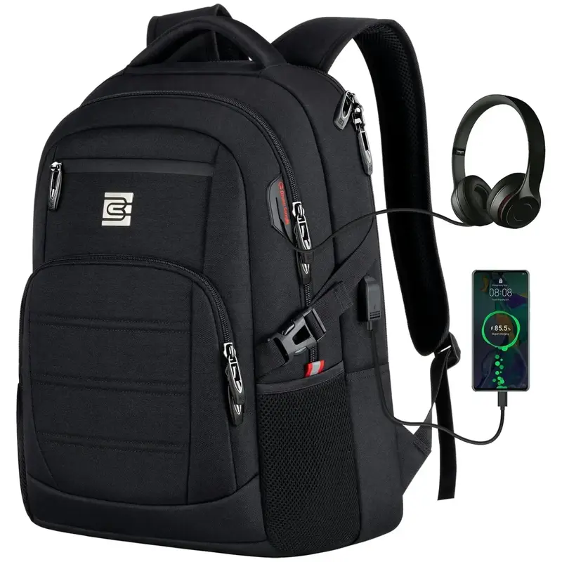 Bruno Cavalli Laptop Backpack #18504 for Men & Women – Business Travel Backpack with USB Charging Port Waterproof Computer ...