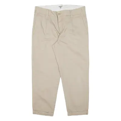 CARHARTT WIP Womens Trousers Beige Relaxed Tapered W32 L24