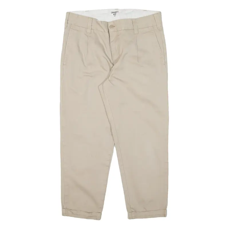 CARHARTT WIP Womens Trousers Beige Relaxed Tapered W32 L24