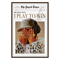 I Play To Win - Smard Black Wall Art Print/ Canvas for Home /Office Decor