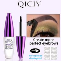 Easy Peel-Off Eyebrow Gel - Waterproof & Sweatproof, Long-Lasting Black or Brown Tattoo Tint, Film Forming, Medium Coverage f...