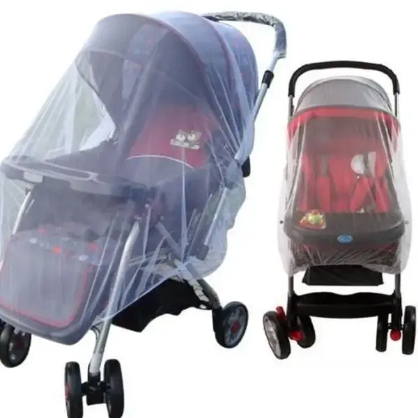 Baby Stroller Mosquito Net White Mesh Perspective Stroller Pushchair Crib Netting Buggy Cover Cozy