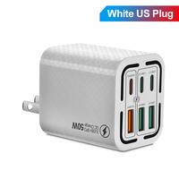 Portable Multi Port Charging Station 50W, 6-Port USB C & USB A,Adapter Cube Plug for iPhone 16 15 14 13 Pro Max Plus, iPad