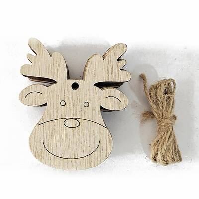 Unfinished Wood Pendant Decorations