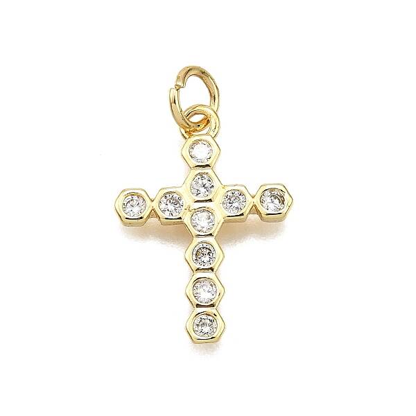 Brass Micro Pave Cubic Zirconia Pendants