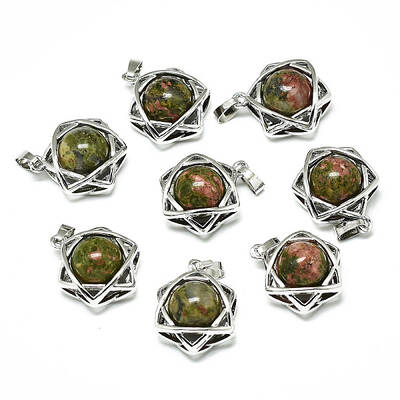 Natural Unakite Pendants