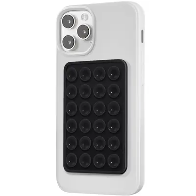 Suction Phone Case Adhesive Mount, Silicone Sticky Phone Grip, Hands-free Mirror Shower Mobile Phone Holder for Selfies and V...