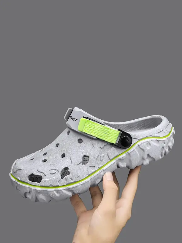 Summer 2024 Men's Trendy Design Clogs, Fashion Comfortable Non-slip Clogs for Beach, Pool, Casual Silent House Slippers for M...