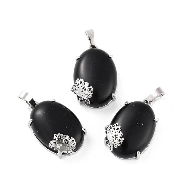 Natural Obsidian Pendants