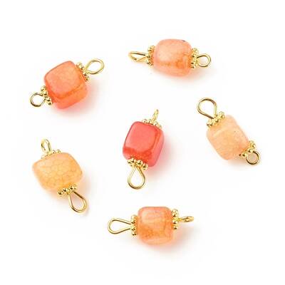 Natural Agate Connector Charms