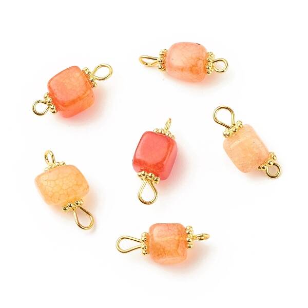 Natural Agate Connector Charms