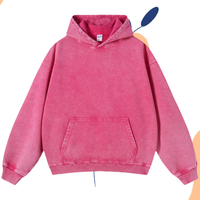 Womens Oversized Hoodie Couples Heavyweight Hoodies Vintage Acid Wash Hoodie Cotton Fleece Hoodies for Women