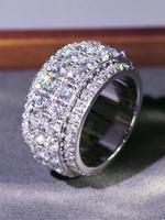 Rhinestone Decorated Ring, Fashion Accessories for Women for Party and Daily Clothing Decor, Trends Wedding Anniversary Party...
