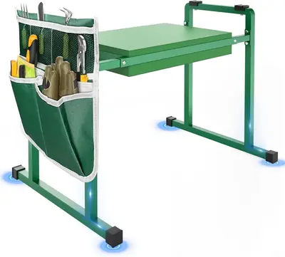 10.2 Wider Garden Kneeler and Seat, Heavy Duty Thick Gardening Bench for Kneeling and Workingseats - Garden Tools with Bags...