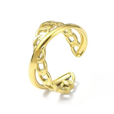 Ion Plating(IP) 304 Stainless Steel Open Cuff Ring