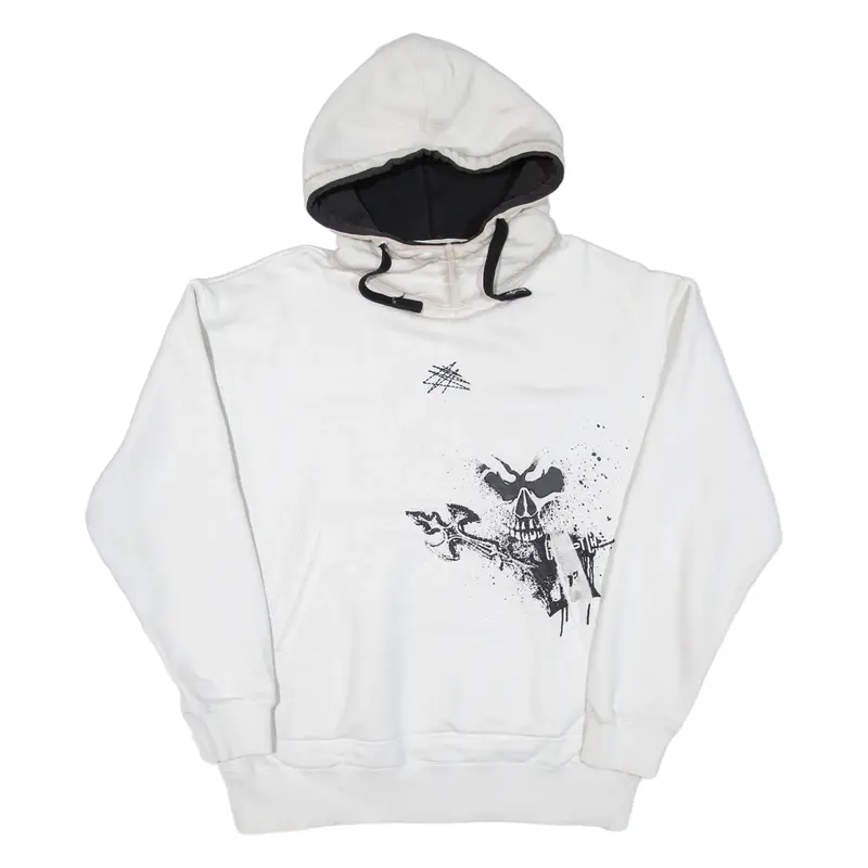 Mens White Hoodie L