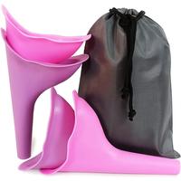 4 Pcs Female Urination Device Female Urinal for Women Womens Urinal Pee Funnel for Pee Standing with Carrying Bag (2 Purple +...